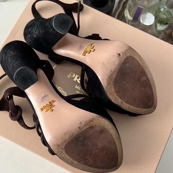 Prada suede platform strappy heels - Picture 3 of 3